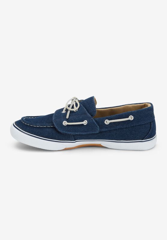 KingSize Mens Big & Tall Hidden Velcro Leather Boat Shoe KingSize Mens Big & Tall Hidden Velcro Leather Boat Shoe